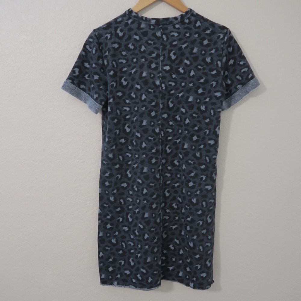 Alternative Apparel Dark Grey Leopard Dress Short Sleeve T-shirt Dress NEW - Picture 6 of 7